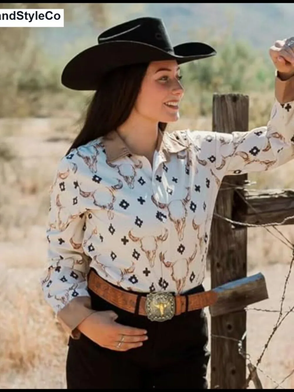 PU Leather Western Belt Cowboy Engraved Buckle Unisex Women Men